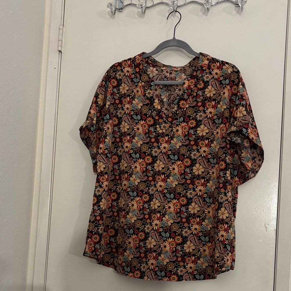Floral Print Women's Blouse work appropriate